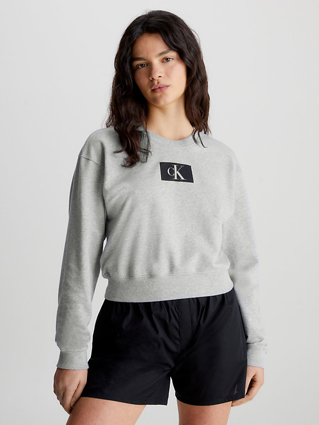 grey lounge sweatshirt - ck96 for women calvin klein