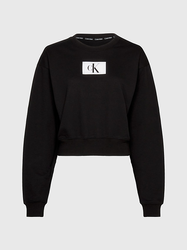 black lounge-sweatshirt - ck96 für damen - calvin klein