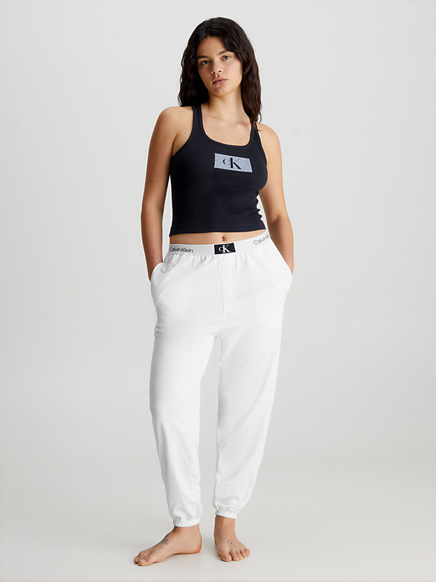 pantalon de jogging d’intérieur - ck96 white pour femmes calvin klein