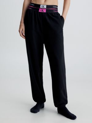 Calvin klein black monogram shop logo lounge pants