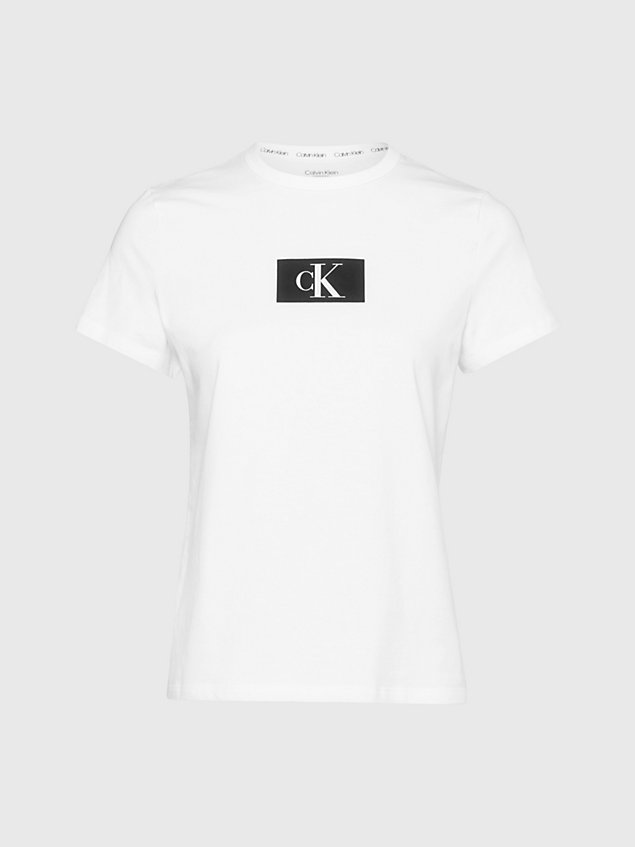 white t-shirt po domu - ck96 dla kobiety - calvin klein