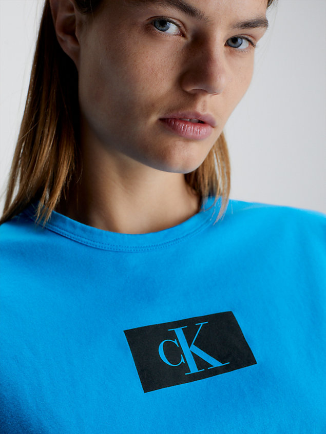 blue lounge t-shirt - ck96 for women calvin klein