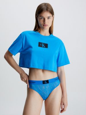 Blue calvin shop klein top