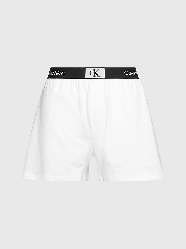 shorts de pijama -ck96 white de mujer calvin klein