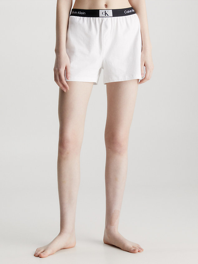pantaloncini corti pigiama - ck96 white da donna calvin klein