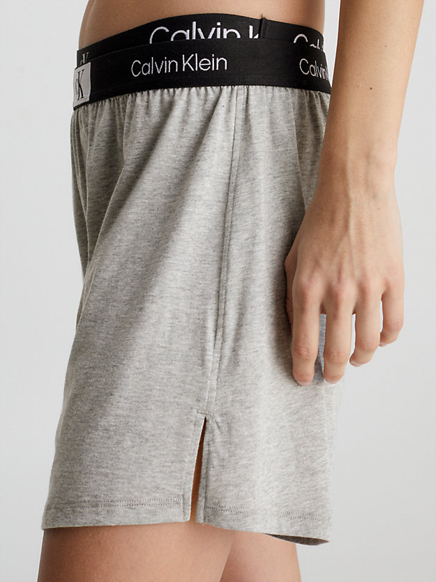 shorts de pijama -ck96 grey heather de mujer calvin klein