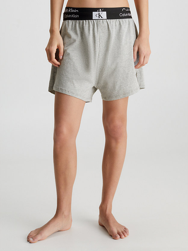shorts de pijama -ck96 grey heather de mujer calvin klein