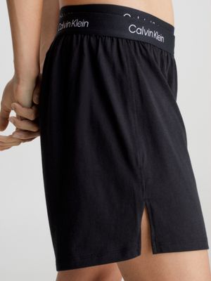 Calvin Klein Men`s Monogram Sleep Shorts (Black(NM1555-001)/White