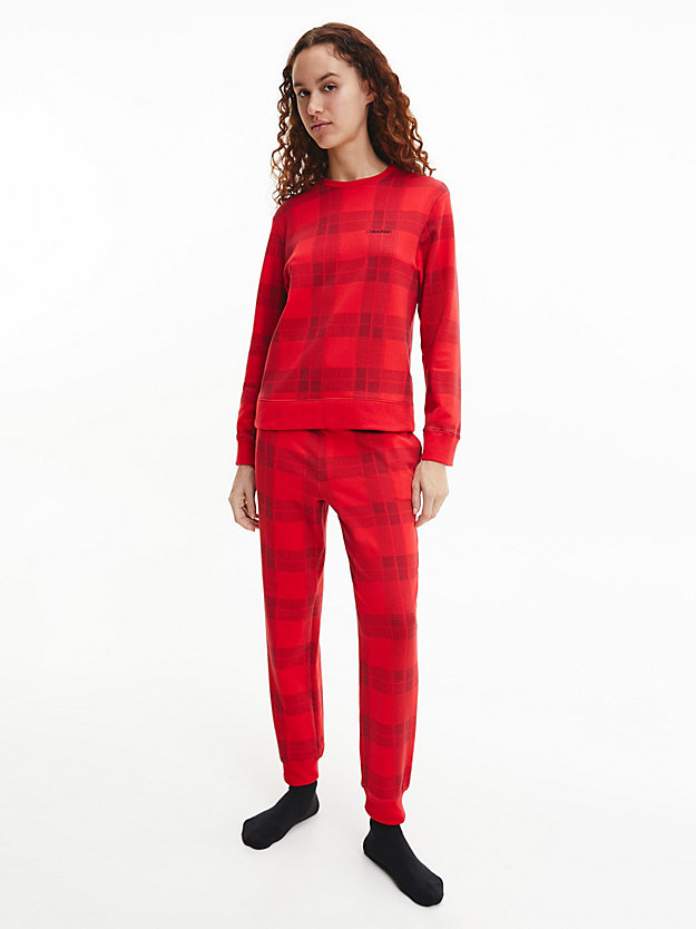 TEXTURED PLAID_EXACT Pyjama Top - Modern Cotton for women CALVIN KLEIN