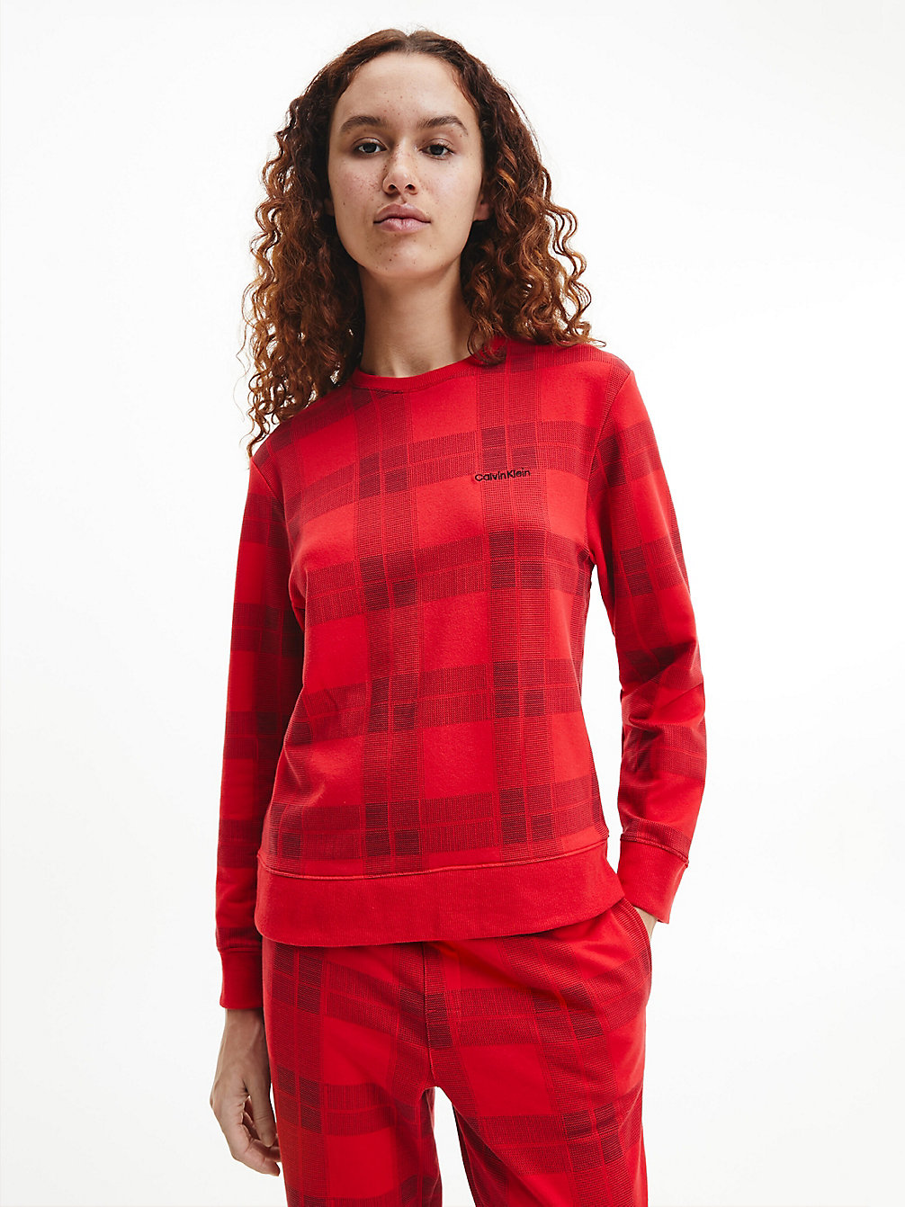 TEXTURED PLAID_EXACT Pyjama-Top – Modern Cotton undefined Damen Calvin Klein