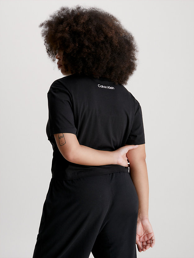 BLACK Haut de pyjama grande taille for femmes CALVIN KLEIN