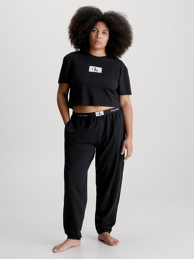 black pyjama-top in großen größen für damen - calvin klein