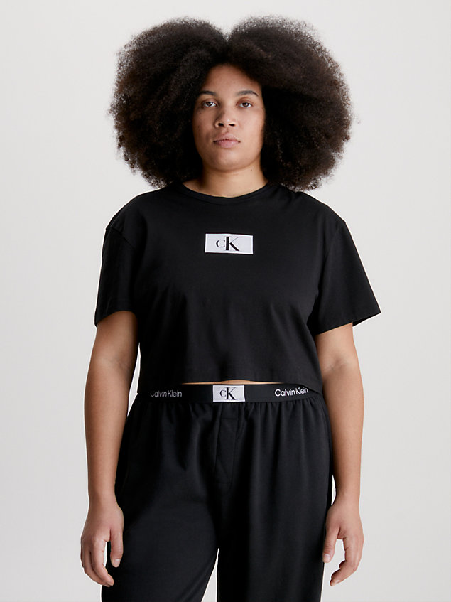 black plus size pyjama top for women calvin klein