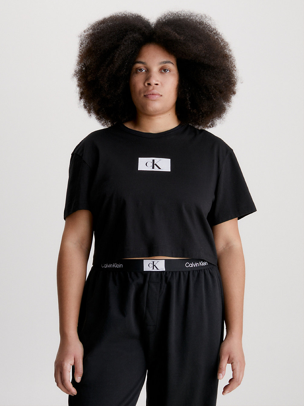 BLACK Plus Size Pyjama Top undefined women Calvin Klein