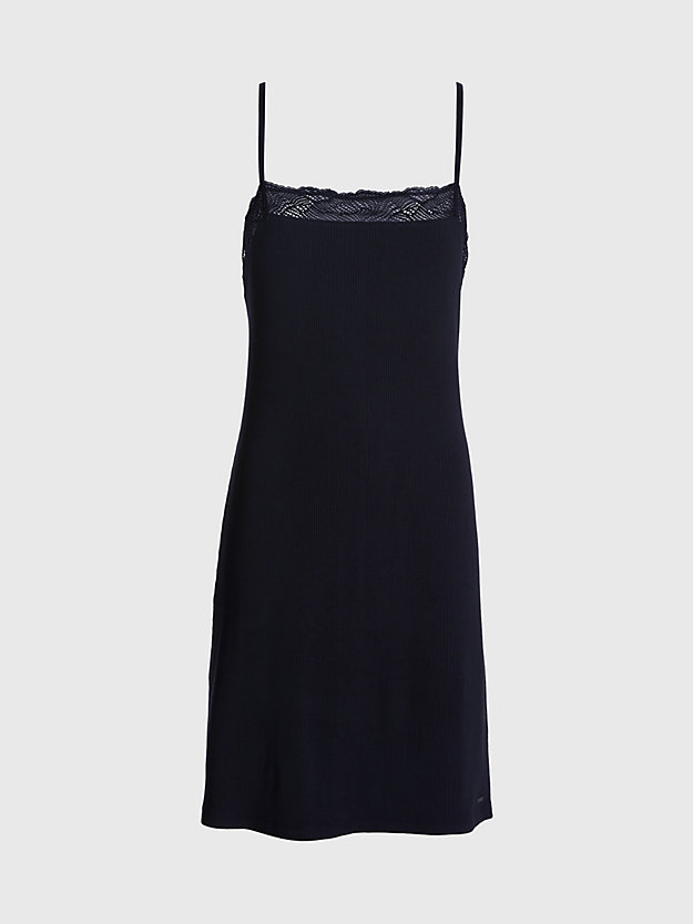 BLACK Soft Ribbed Night Dress for women CALVIN KLEIN