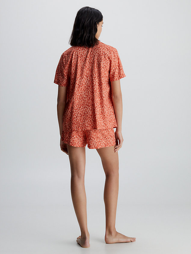 multi shorts pyjama set for women calvin klein