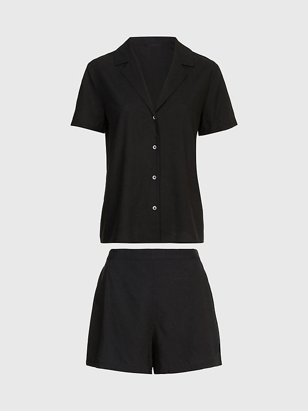 conjunto de shorts de pijama black de mujer calvin klein