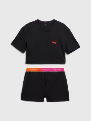 BLACK Shorts Pyjama Set - Pride for women CALVIN KLEIN