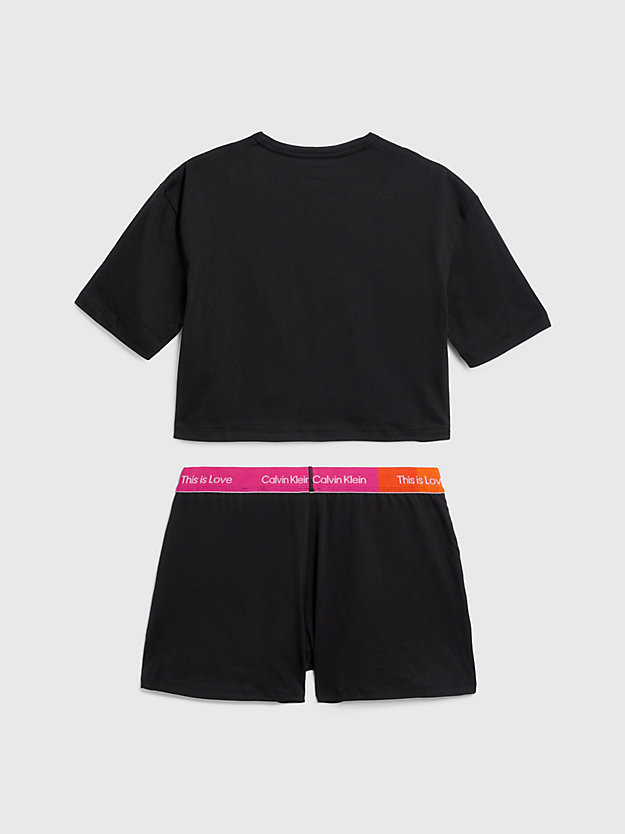 BLACK Shorts Pyjama Set - Pride for women CALVIN KLEIN