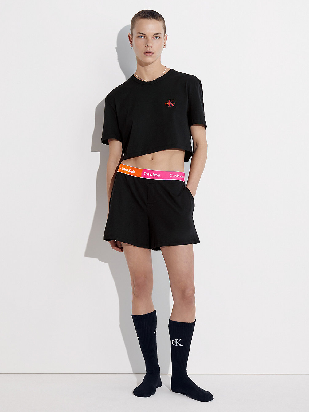 BLACK > Pyjamaset Met Shorts - Pride > undefined dames - Calvin Klein