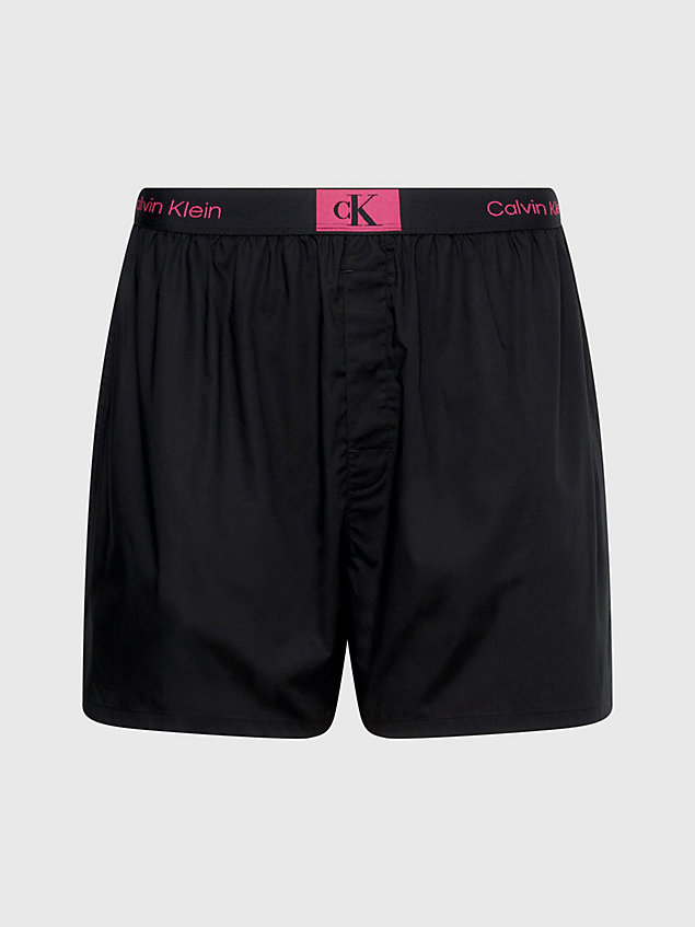 black pyjama shorts - ck96 for women calvin klein