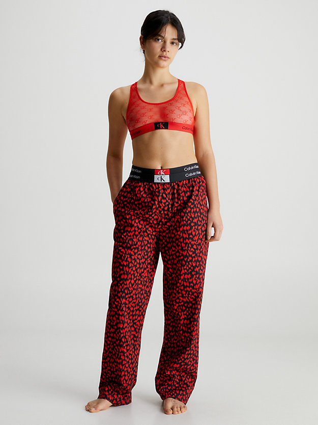 blur leopard/hazard pyjama pants - ck96 for women calvin klein