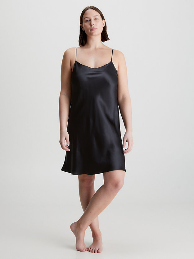 black silk night dress for women calvin klein