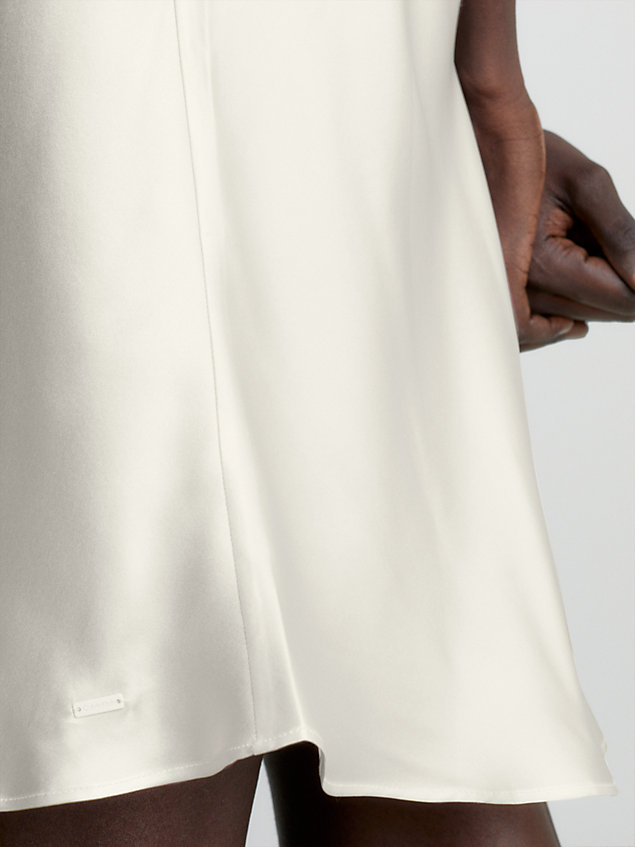 chemise de nuit en soie white pour femmes calvin klein