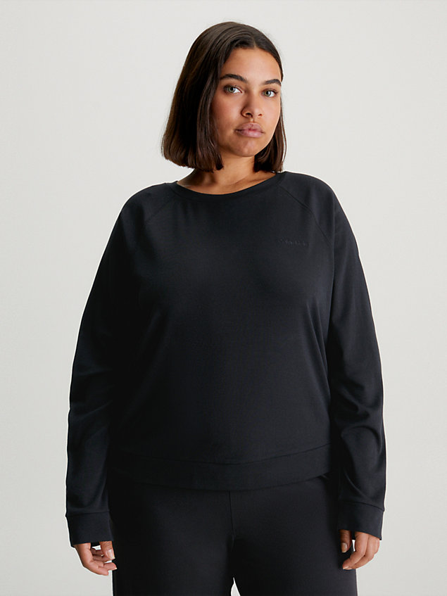 black lounge sweatshirt - intrinsic für damen - calvin klein