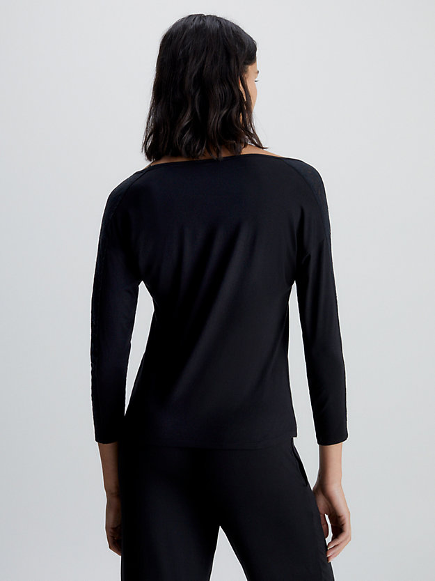 haut de pyjama en modal doux - intrinsic black pour femmes calvin klein