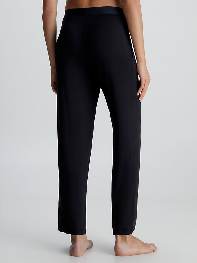black spodnie od piżamy z miękkiego modalu - intrinsic dla kobiety - calvin klein