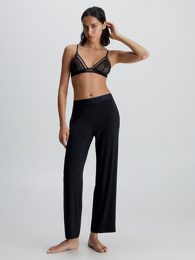 black soft modal pyjama pants - intrinsic for women calvin klein