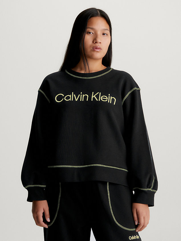 black lounge sweatshirt - future shift for women calvin klein