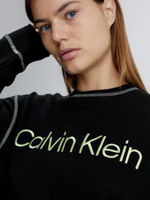 black/sunny lime lounge sweatshirt - future shift for women calvin klein