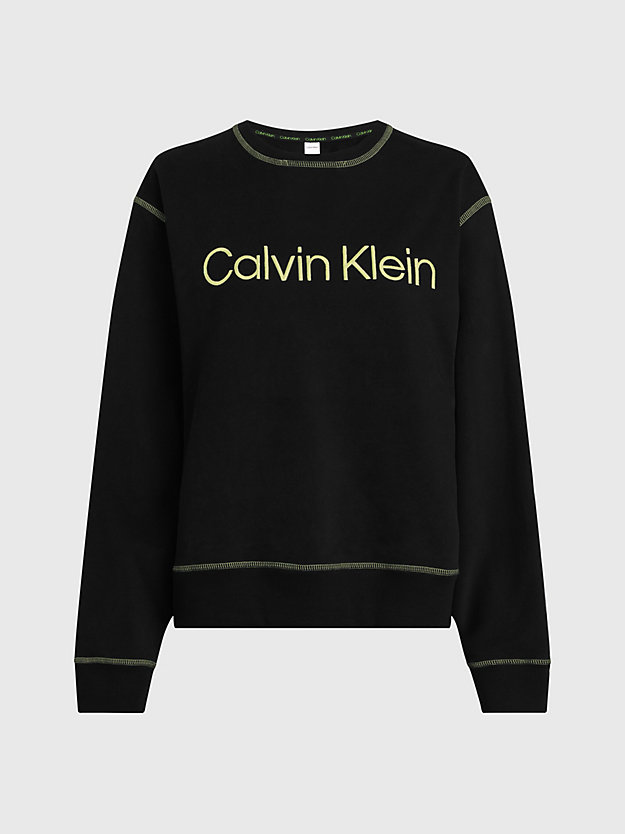 black/sunny lime lounge sweatshirt - future shift für damen - calvin klein