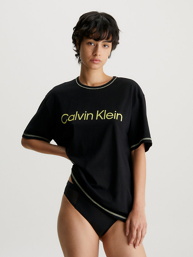 haut de pyjama - future shift black pour femmes calvin klein
