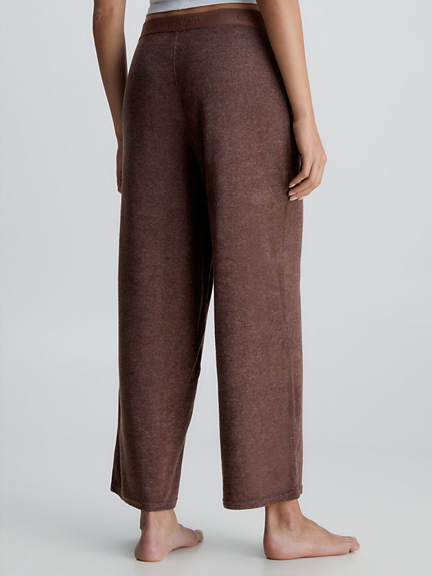 deep mahogany soft towelling lounge joggers for women calvin klein