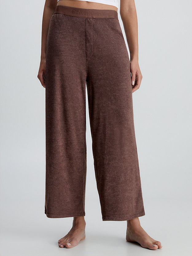 deep mahogany soft towelling lounge joggers for women calvin klein