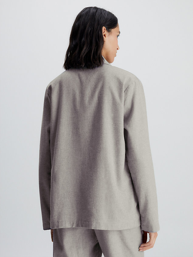 grey flanelowa góra od piżamy dla kobiety - calvin klein