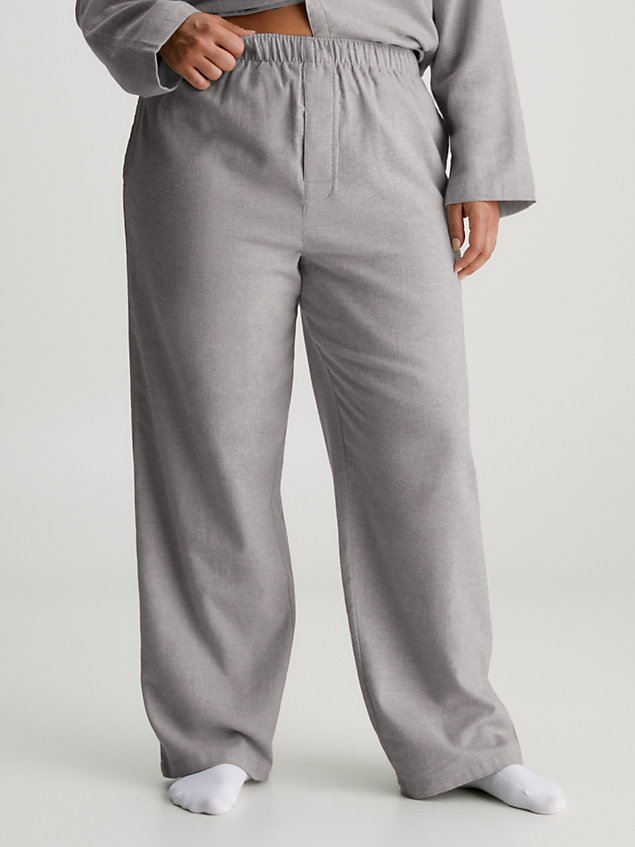 pantalon de pyjama en flanelle grey pour femmes calvin klein