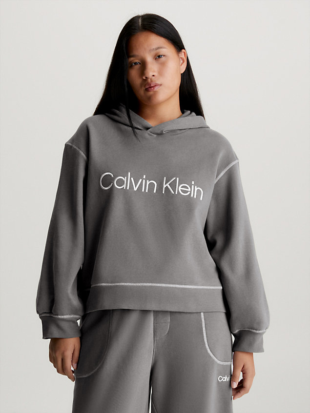 grey lounge hoodie - future shift for women calvin klein