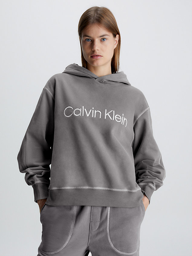 grey lounge-hoodie - future shift für damen - calvin klein
