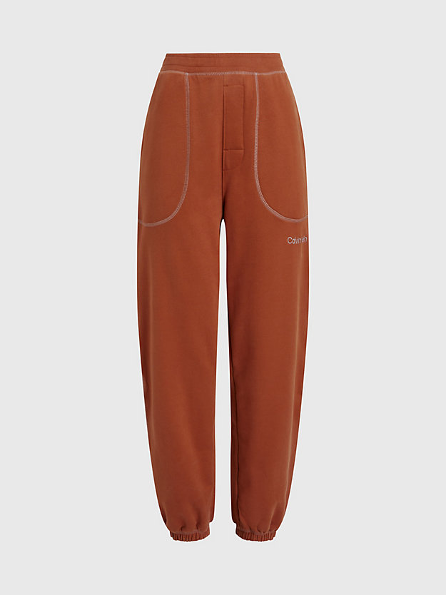 ginger bread/ copper coin stitching lounge joggers - future shift for women calvin klein