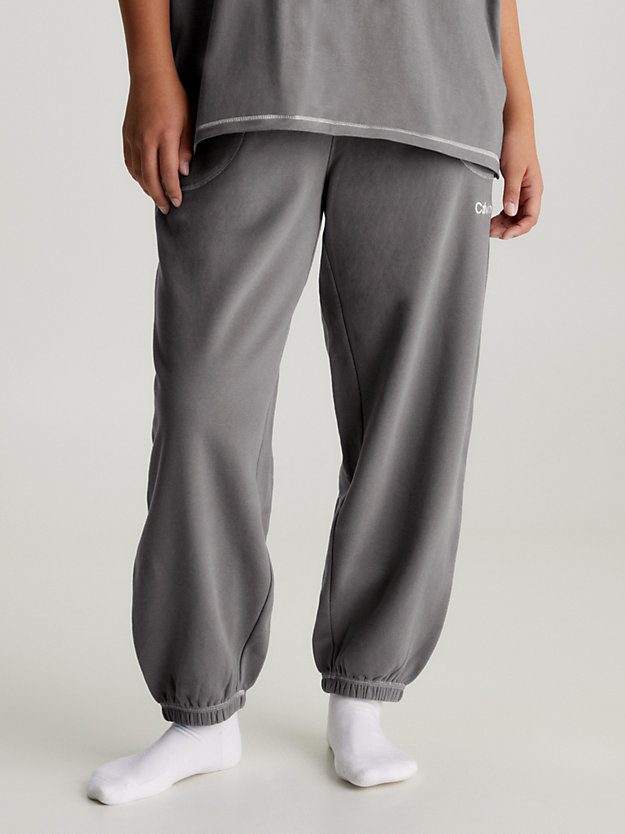 pantalon de jogging d'intérieur - future shift charcoal gray pour femmes calvin klein