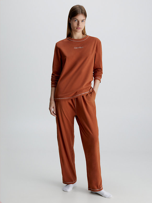 coffret cadeau pyjama - future shift orange pour femmes calvin klein