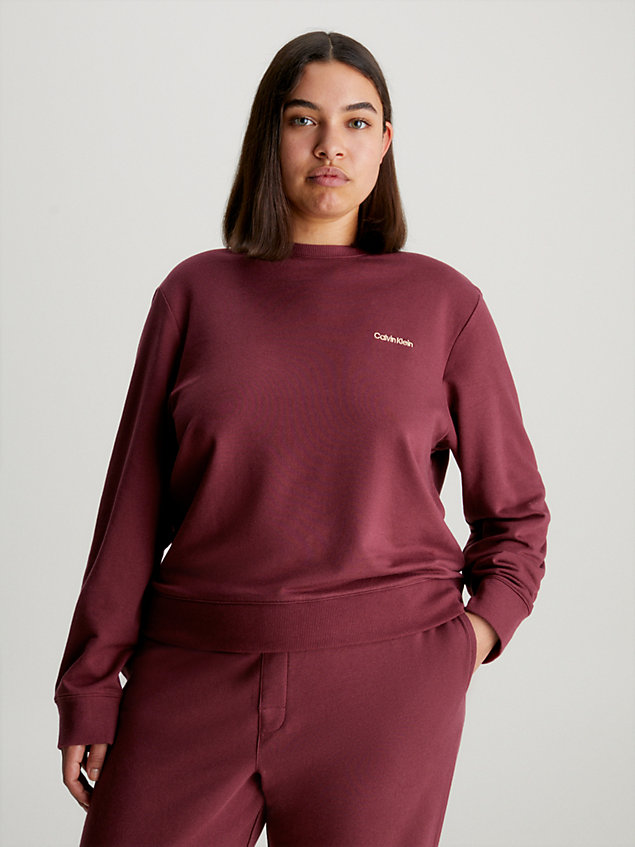 red lounge-sweatshirt - modern cotton für damen - calvin klein