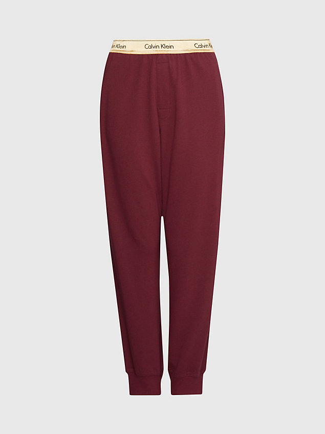 red lounge joggers - modern cotton for women calvin klein