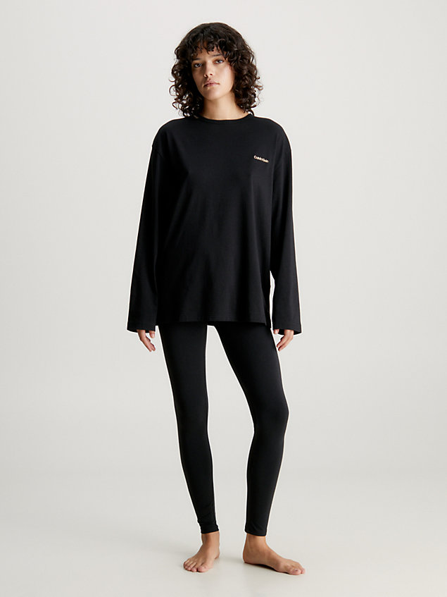 black pyjama set - modern cotton for women calvin klein