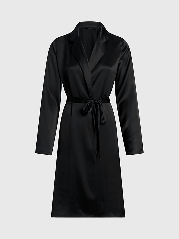 black silk robe for women calvin klein