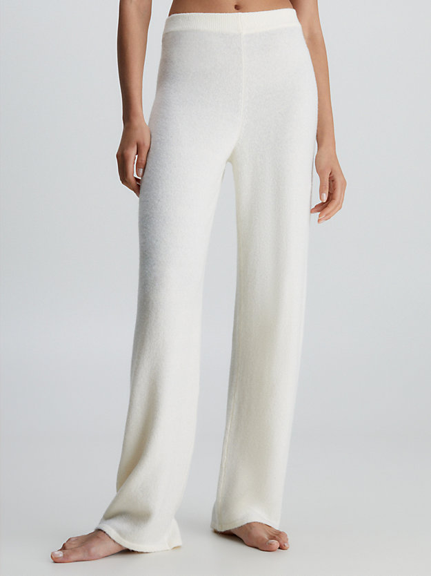 ivory soft knit lounge pants for women calvin klein